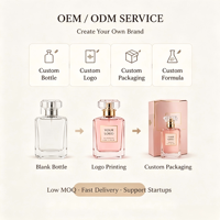 Parfum OEM/ODM pour femme, design mini-bouteille taille fine, essence de Dubaï, parfum longue durée au jasmin et huile de coco du Moyen-Orient, usage quotidien