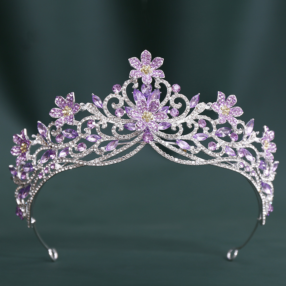 Modèle diamant blanc argenté épais + diamant violet cristal