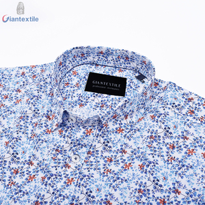 Vendita calda camicia da <span class=keywords><strong>uomo</strong></span> in cotone 100% <span class=keywords><strong>a</strong></span> manica lunga Mini fiore stampa digitale camicia da <span class=keywords><strong>uomo</strong></span> - Product Image 4