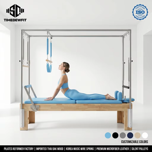 Vente directe usine : Reformer Pilates Cadillac en bois de chêne de haute qualité avec combinaison trapèze complète pour l'équilibre corporel - Product Image 3