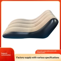 Nouveau canapé gonflable Wave S, chaise longue inclinable en PVC floqué, design moderne et simple, canapé simple pliable en stock