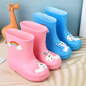 <span class=keywords><strong>Botas</strong></span> <span class=keywords><strong>de</strong></span> lluvia impermeables bonitas <span class=keywords><strong>de</strong></span> princesa para bebés, niños y niñas, zapatos <span class=keywords><strong>de</strong></span> <span class=keywords><strong>agua</strong></span> con forro polar sin cordones, estilo exterior antideslizante - Product Image 5