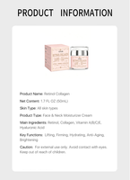 Krim Malam Organik Label Pribadi Anti-Kerut Pemutih Wajah Pencerah Pelembap Retinol Tone Utama Anti-Penuaan Kolagen