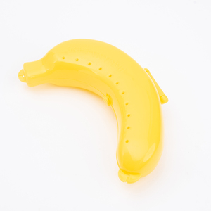 Boîte à bananes portable en plastique rigide, mignonne, jaune, pour voyage, réutilisable, étui à bananes pour enfants - Product Image 5
