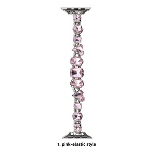 Cristales de Vidrio de Colores, Diamantes 3D, Ecológicos, con Fijación en Caliente, Correa Elástica con Cierre, Ojo de Caballo, para Apple Watch, iWatch 9.ª Generación, Huazi - Product Image 5