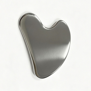 Herramienta de masaje Gua Sha ergonómica de material SS para aliviar la tensión muscular facial - Product Image 6