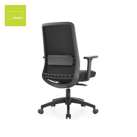 Chaise de bureau pivotante moderne et économique en maille, réglable, de luxe, à dossier moyen, en tissu, ergonomique, avec support lombaire