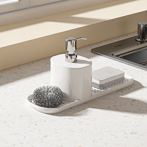 Support d'éponge de cuisine innovant 2-en-1 avec distributeur de savon mousse (ABS automatique) – Option logo personnalisé - Product Image 5