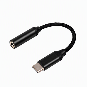 <span class=keywords><strong>Adaptateur</strong></span> audio pour casque Cantel Nylon DAC, <span class=keywords><strong>adaptateur</strong></span> audio USB-C <span class=keywords><strong>vers</strong></span> 3,5 mm, convertisseur auxiliaire type C pour casque - Product Image 1