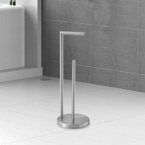 Portarotolo Elegante e Resistente per <span class=keywords><strong>Bagno</strong></span> e Cucina, Supporto per Carta Igienica a Doppio Tubo con <span class=keywords><strong>Ventosa</strong></span> in Acciaio Inox - Product Image 4