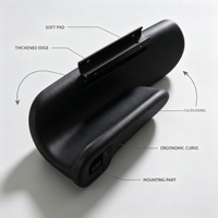 Coussin d'accoudoir en mousse PU intégrale noire pour siège de bateau, yacht ou chaise de bureau – Support ergonomique en mousse pour siège marin