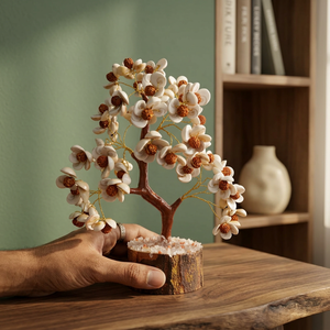 Arbre Chakra Gomti Fait Main, Décoration Florale Artisanale, Pierre Précieuse Sculptée, Décoration d'Intérieur - Product Image 4