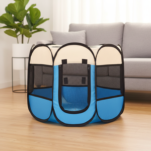 Parc <span class=keywords><strong>pour</strong></span> chiens et chats et cage, enclos <span class=keywords><strong>pour</strong></span> animaux de compagnie intérieur/extérieur, cadre en fer, matériau Oxford, boîte de transport pliable, emballage - Product Image 3