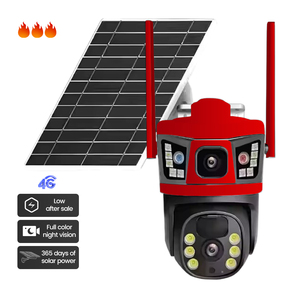 Cámara de seguridad para exteriores V380 Pro con energía solar, 2 lentes, 4G, tarjeta SIM, WIFI, visión nocturna, 4G, AI, Guardia de granja, vídeo, Sensor CMOS, nube/SD - Product Image 1