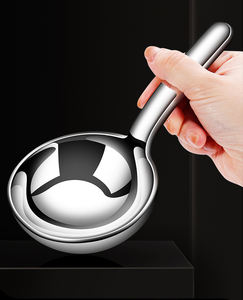 Cuillère ronde en acier inoxydable 304 Syh235, épaissie, à manche court, pour la cuisine domestique et les restaurants (vente en gros) - Product Image 4