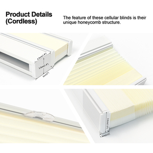 Persianas Celulares Modernas <span class=keywords><strong>de</strong></span> Diseño Horizontal, Opacas, con Aislamiento UV, para Dormitorio, Apertura Superior e Inferior, sin Perforaciones, Tipo <span class=keywords><strong>Panal</strong></span> <span class=keywords><strong>de</strong></span> <span class=keywords><strong>Abeja</strong></span> - Product Image 6