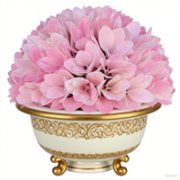 Boule de fleurs artificielles suspendue personnalisée, magnifique, protégée contre les UV, Gypsophila, plante en boule, topiaire, boule verte et blanche pour Halloween