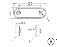 Feu de position latéral ambre rouge ECE E57 pour camion, indicateur lumineux, feu de signalisation, étanche, pour remorque, camion, camion de route, SUV