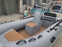 Bateau de sauvetage gonflable à coque en aluminium de 15ft 4.5m 480 PVC hypalon bateau à rames rigides