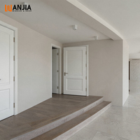 WANJIA Swing Design Porte arquée en bois massif Porte de la chambre intérieure Porte ronde en bois pour maison