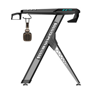 Escritorio moderno personalizable para juegos de PC con juego de mesa y silla RGB Soporte de ordenador portátil ajustable extensible y electrónico de metal - Product Image 2