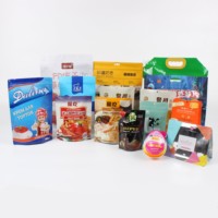 Sachet en plastique à fermeture éclair, autoportant, en OPP, résistant à l'humidité, de qualité alimentaire, écologique, pour fleurs, bonbons comestibles, biscuits, thé