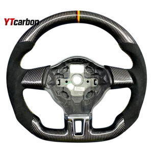 YTcarbon pour Caddy MK3 pièces automobiles accessoires intérieurs de voiture Style de <span class=keywords><strong>course</strong></span> volant en Fiber de carbone véritable personnalisé - Product Image 1
