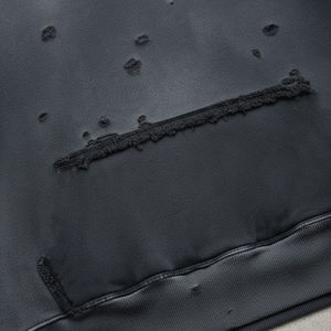 Produttori di Abbigliamento Streetwear, Felpa con Cappuccio <span class=keywords><strong>Oversize</strong></span> Personalizzata da Uomo, Stile <span class=keywords><strong>Vintage</strong></span>, Strappata, Effetto Consumato, Lavaggio Acido - Product Image 3