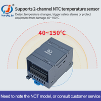 Huaqingjun 4DI 4DO Salida de transistor PLC 232 Salidas de pulso Diagrama de escalera Controlador lógico programable Modbus para máquina CNC