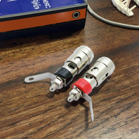 Amplificateur de haut-parleur audio vidéo à soudure libre Subwoofer Binding Post Connector Cable Terminals Push Style