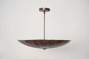 Lustre suspendu Sputnik concave en laiton à six lumières, style Mid-Century Modern, fait main, pour la maison, le bureau, LED - Product Image 4