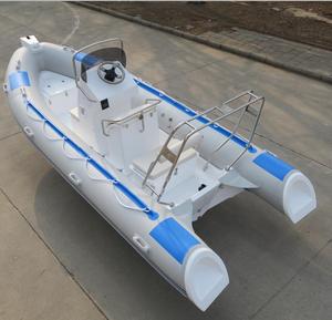 Barco de costilla de fibra de vidrio de alta velocidad 520CM con consola central para buceadores 8 personas Capacidad Diseño duradero y plegable - Product Image 3