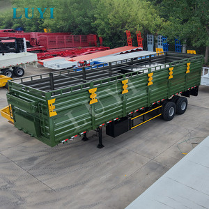 Semi-remorque à plateau à 2 essieux LUYI, semi-remorque robuste pour le <span class=keywords><strong>transport</strong></span> de marchandises en vrac dans le désert du Moyen-Orient - Product Image 4