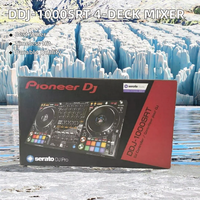 Kontroler DJ Profesional 4-Deck untuk Mixer DDJ-1000SRT, Perlengkapan Audio Berbahan Logam dan Plastik untuk Performa Suara