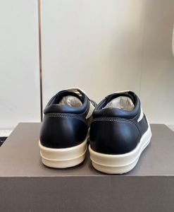New Black Genuine Leather Sports Shoes High Quality Men's Casual Walking Shoes with Rubber Outsole Trendy and Fashionable - Product Image 3
