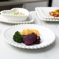 INS coréen perle bord série vaisselle en céramique bols et plats de mariage maison haute beauté Dessert assiettes à gâteaux