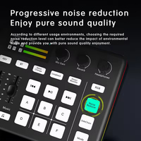 Mixer Audio PC Profesional G1 Kit Mikrofon Kondensor Pengubah Suara Kontrol RGB Boom Arm Pop Filter untuk Studio