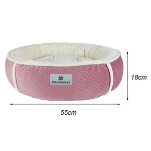 Yangyangpet Gemütliches warmes großes Hundes chlafbett Super weiche Samt-Donut-Höhle für große Katzen und Welpen Festes Muster - Product Image 6