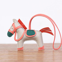Porte-clés et cordons de luxe pour sacs, avec breloque tête de cheval, design de créateur, décoratifs