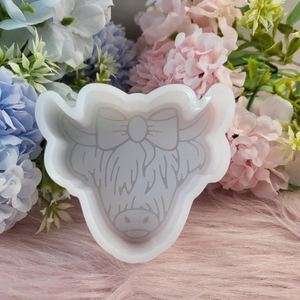 Cute Cow Head Silicone <b>Cake</b> Mold with Bowknot - Product Image 5
