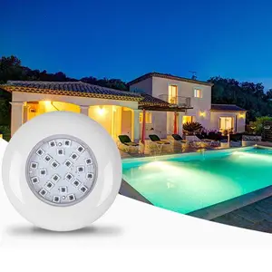 Outdoor ABS Underwater LED Pool Lights 12V/24V Submersible PC Material LED Light IP68 Rating Emitting Colors RGB White Red