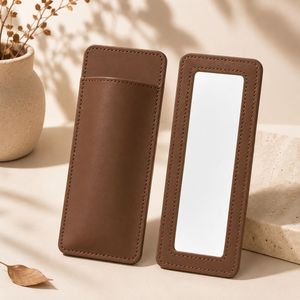 Nueva caja de almacenamiento para lápices labiales y brillos labiales para comercio electrónico transfronterizo con espejo de maquillaje, portátil y sencilla, de cuero PU. - Product Image 2