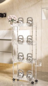 Versatile Multi-Layer Kitchen Rolling <strong>Cart</strong> Universal Wheels Floor-Standing Storage Rack for <strong>Spice</strong> Bottles Vegetables Tool - Product Image 4
