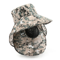 Chapeau de soleil camouflage avec protection intégrée pour le visage, chapeau de pêcheur pour femmes, idéal pour l'alpinisme, la pêche et la protection solaire