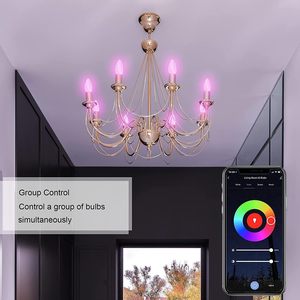 แอนเทล่า สมาร์ทหลอดไฟ LED E14 Wifi DimmableRgbw 4.5W 385Lm สีขาวเย็นสำหรับอเล็กซา กูเกิล โฮม - Product Image 6