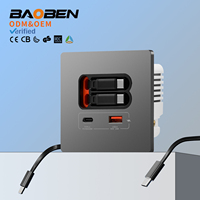 BAOBEN Prise USB à charge rapide 20W, norme européenne, panneau de commutation de type 86, charge de téléphone portable TYPE-C, pour chevet