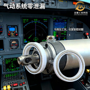 Joint d'étanchéité Pan-Sei pour stockage d'énergie à ressort, en tétrafluoroéthylène, pour système aérodynamique aéronautique, résistant aux hautes et basses températures - Product Image 3