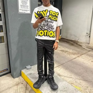 Vente en gros 240 gsm logo personnalisé t-shirt en coton lourd impression numérique t-shirts graphiques personnalisés pour hommes - Product Image 2