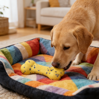 Jouet à mâcher pour chien en ETPU haute élasticité, durable, léger, résistant aux déchirures, écologique, jaune, interactif