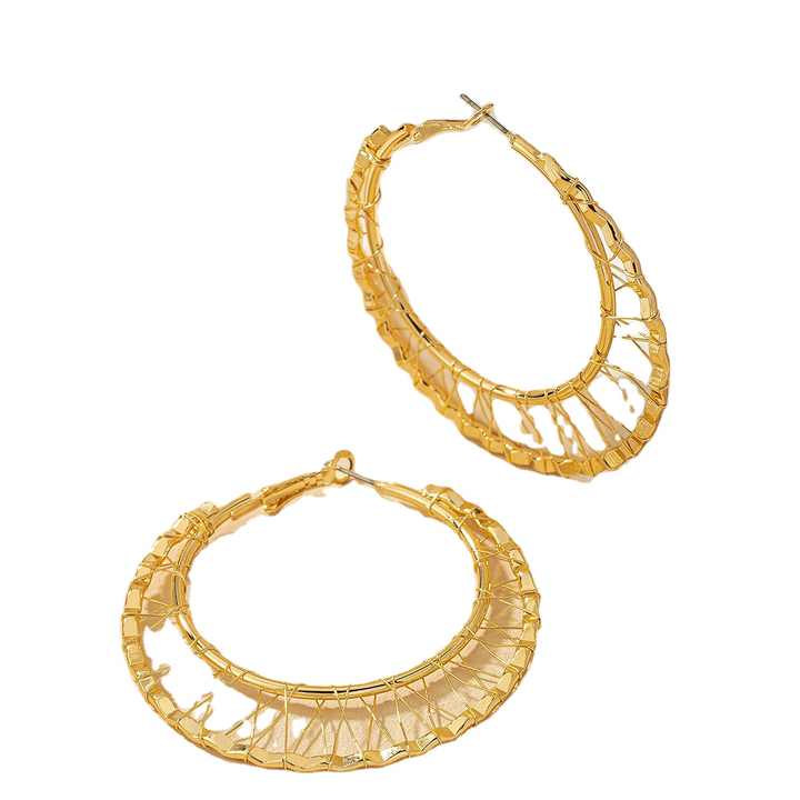 Wholesale Classics Big Round Hoop Earring Women's Silver Gold Hoop